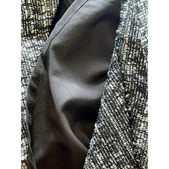 NWT Banana Republic Tweed Black/White Asymmetrical Midi Dress Womens Size 4 NWT - Picture 8 of 9